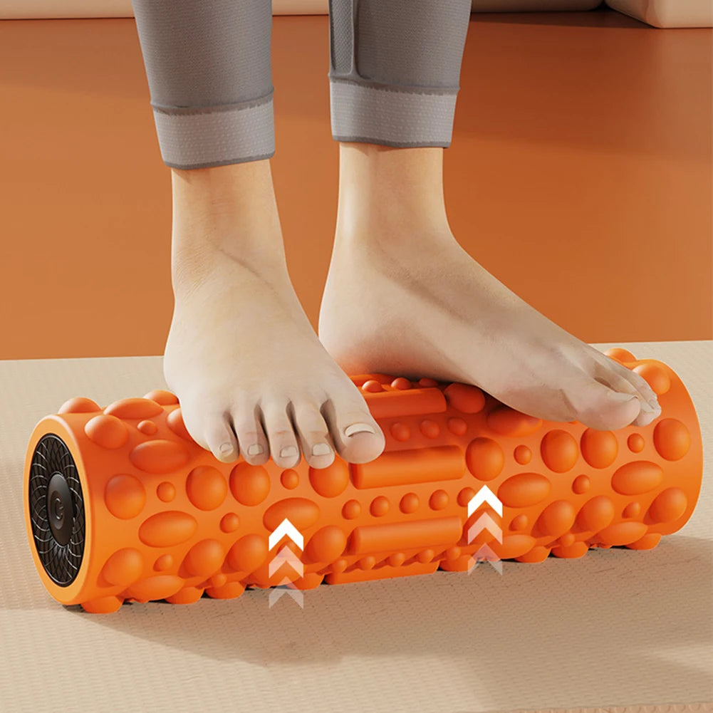 Electric Vibrating Foam Roller – 5-Mode Rechargeable Massage Column