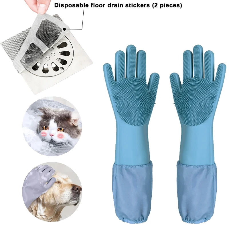 2-in-1 Grooming & Cleaning Gloves – Keep Pets Clean, Healthy & Happy