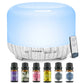 500ML Aromatherapy Oil Diffuser + 6 Essential Oils Gift Set