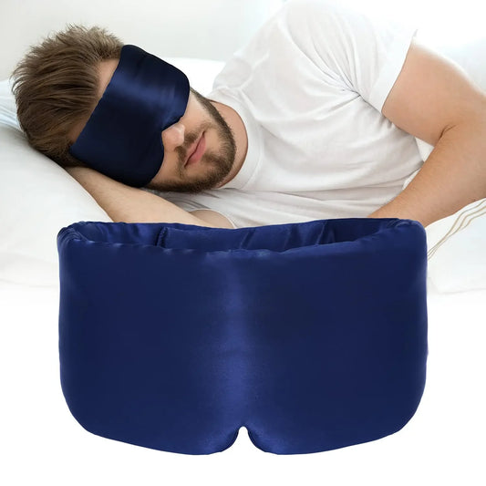 100% Mulberry Silk Sleep Mask – Adjustable Light-Blocking Eye Cover for Side Sleepers