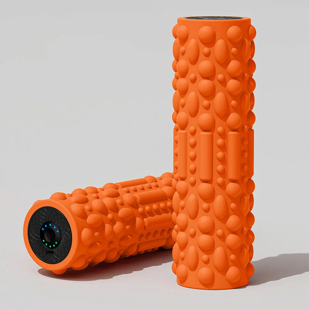 Electric Vibrating Foam Roller – 5-Mode Rechargeable Massage Column