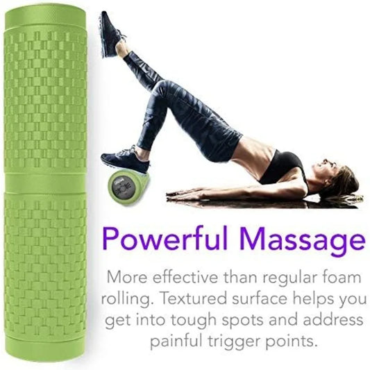 17" Vibrating Foam Roller – 4-Speed Rechargeable Deep Tissue Massager