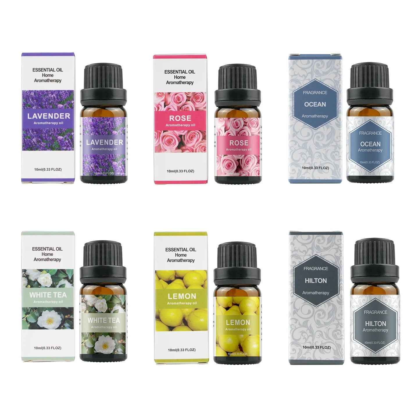 500ML Aromatherapy Oil Diffuser + 6 Essential Oils Gift Set