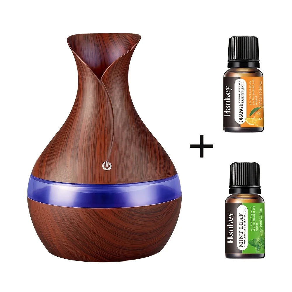 USB-Powered Quiet Aromatherapy Humidifier with LED Light (300ML / 10.14 Oz)