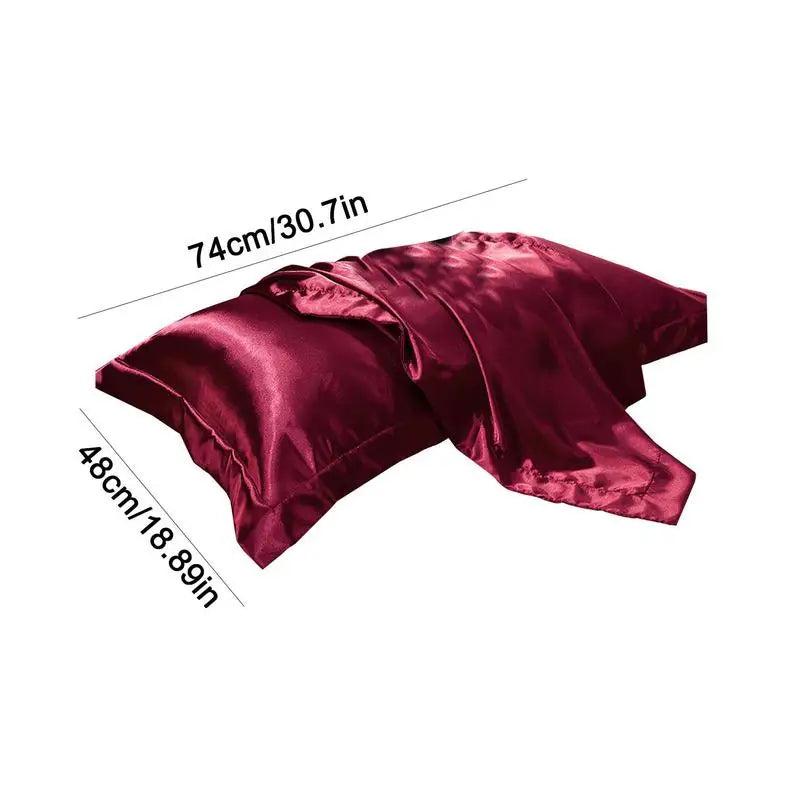 2Pcs Mulberry Silk Pillowcases – Silky Satin Pillow Covers for Comfortable Sleep & Home Décor (19x29in)