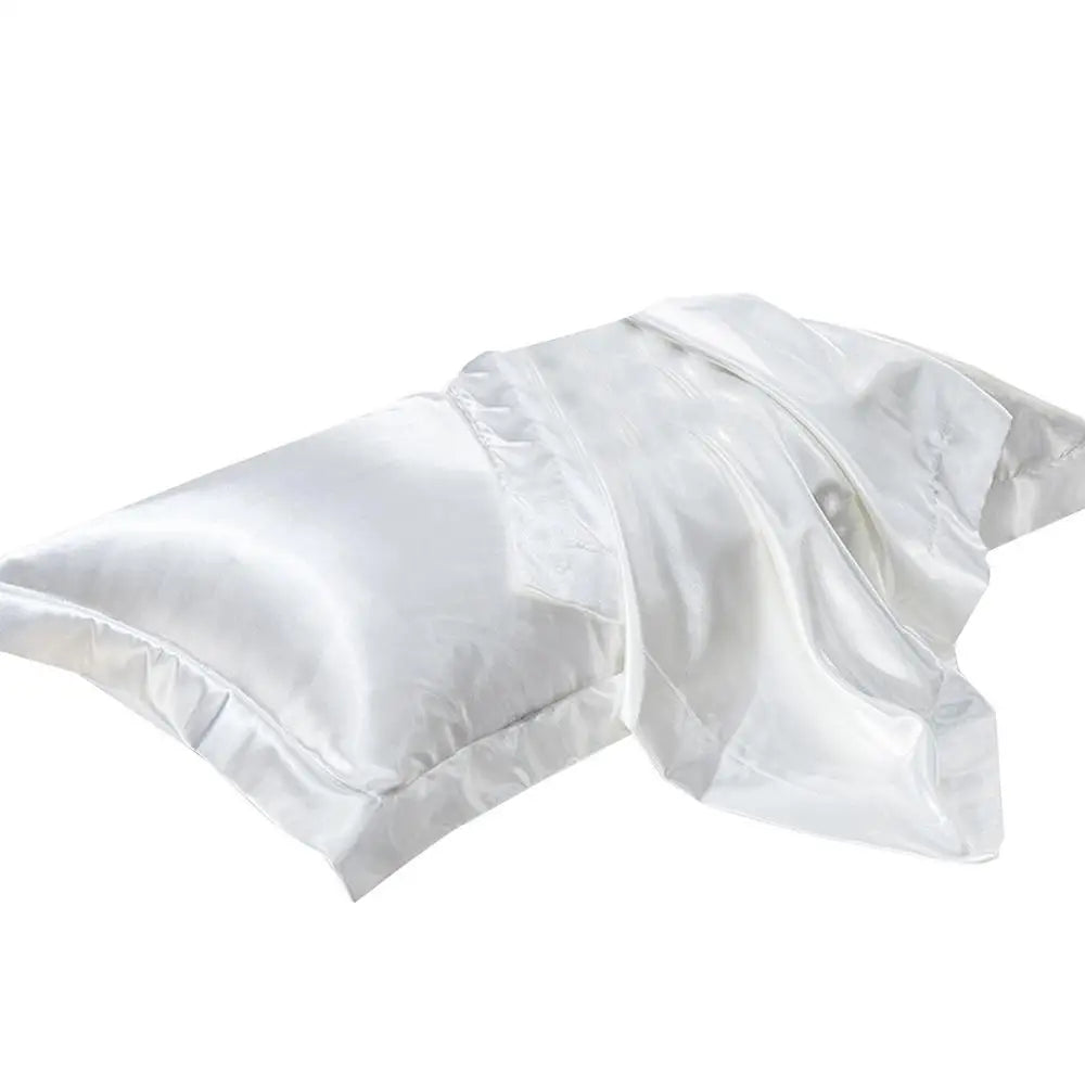 2Pcs Mulberry Silk Pillowcases – Silky Satin Pillow Covers for Comfortable Sleep & Home Décor (19x29in)