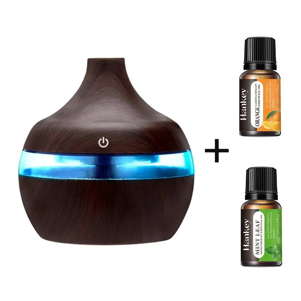 USB-Powered Quiet Aromatherapy Humidifier with LED Light (300ML / 10.14 Oz)