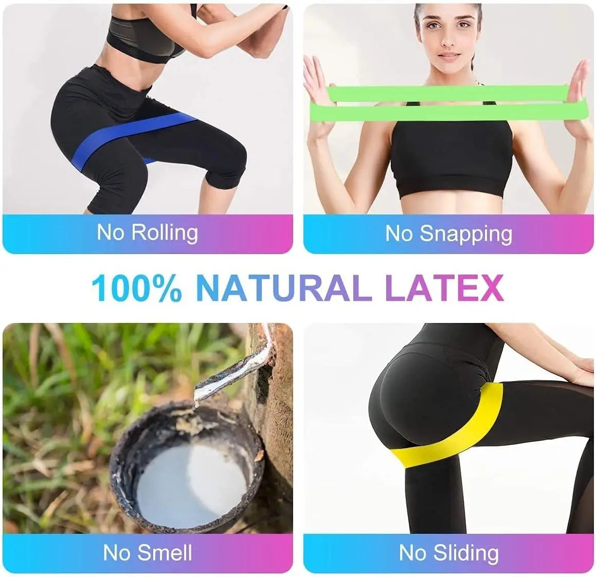 Yoga Ring Resistance Band Set – Rubber Fitness Equipment for Pilates & Strength Training