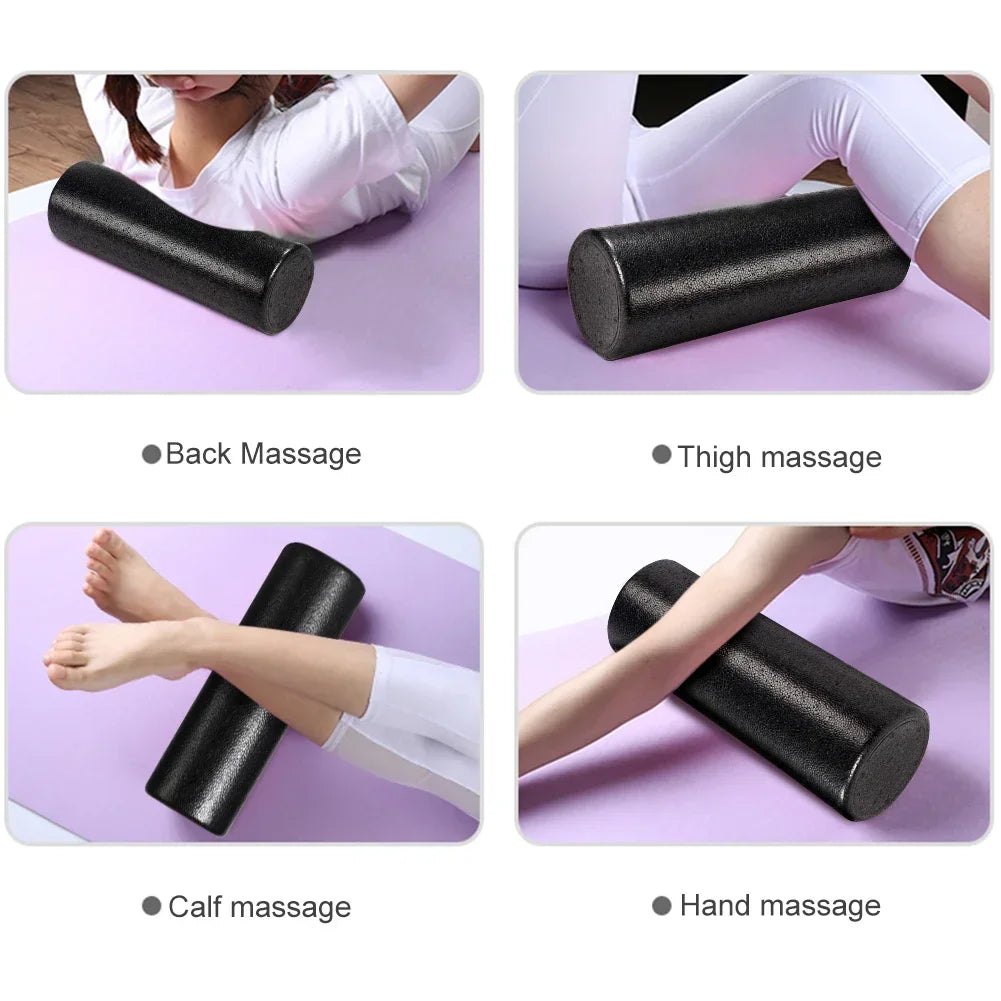 12" Solid Core High-Density Foam Roller – Back Pain Relief & Muscle Recovery