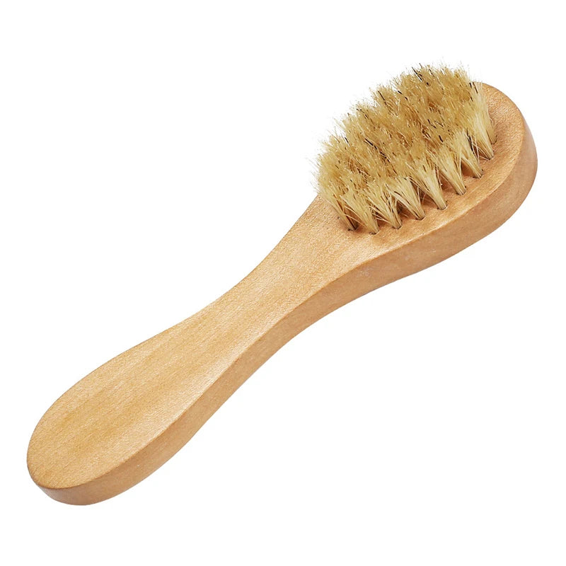 1pc Natural Bristle Face Brush – Gentle Exfoliation & Deep Cleansing