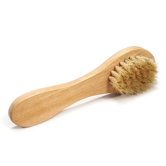 1pc Natural Bristle Face Brush – Gentle Exfoliation & Deep Cleansing