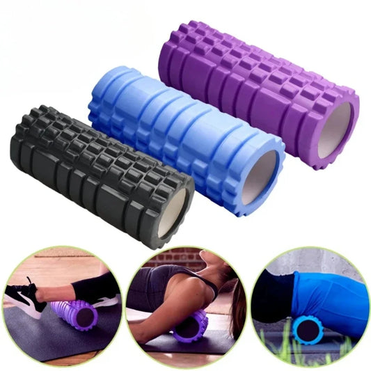 Yoga Block & Pilates Foam Roller – Muscle Massage & Fitness Equipment