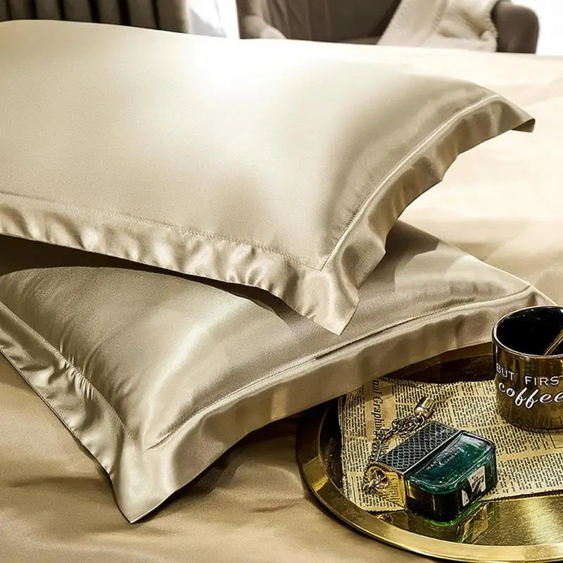2Pcs Mulberry Silk Pillowcases – Silky Satin Pillow Covers for Comfortable Sleep & Home Décor (19x29in)