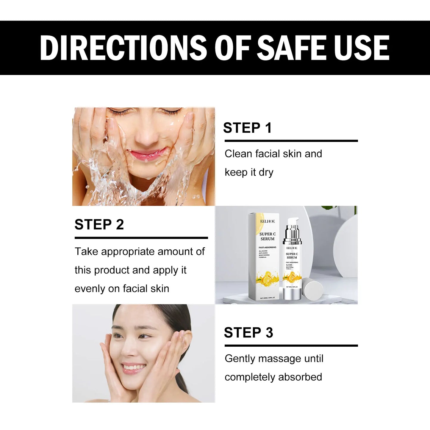 Vitamin C & Niacinamide Face Serum – Dark Spot Removal & Brightening Essence