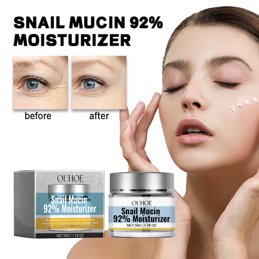 Snail Mucin 92% Hydrating & Repairing Facial Moisturizer – Firming & Whitening Skincare Cream