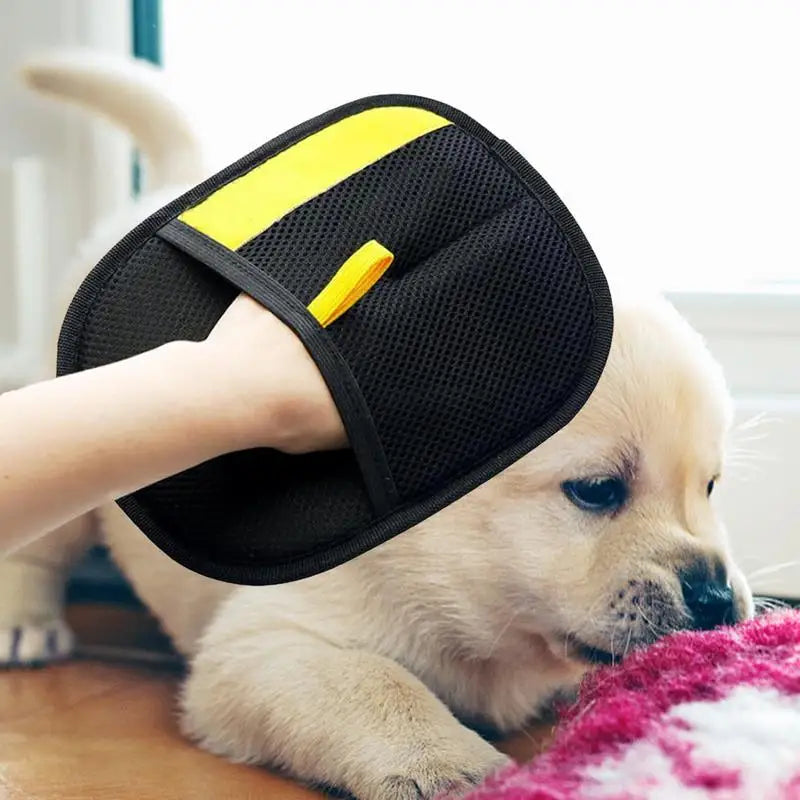 Pet Hair Remover Grooming Gloves – Double-Sided Static Brush for Pets, Furniture & Clothes
