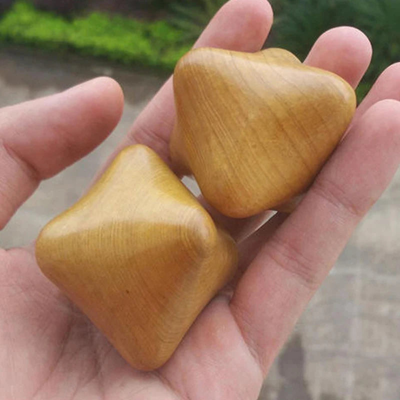 2pcs Body Gua Sha Massagers – Vietnam Fragrant Wood Reflexology Tools