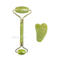 Natural Jade Roller & Gua Sha Set – Double-Ended Facial Massager