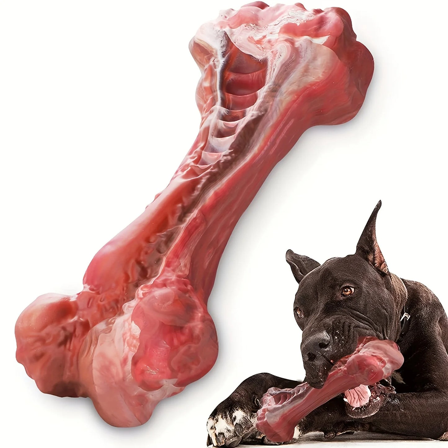 Durable Dog Chew Toys for Aggressive Chewers – Natural Rubber Teeth-Cleaning Toy
