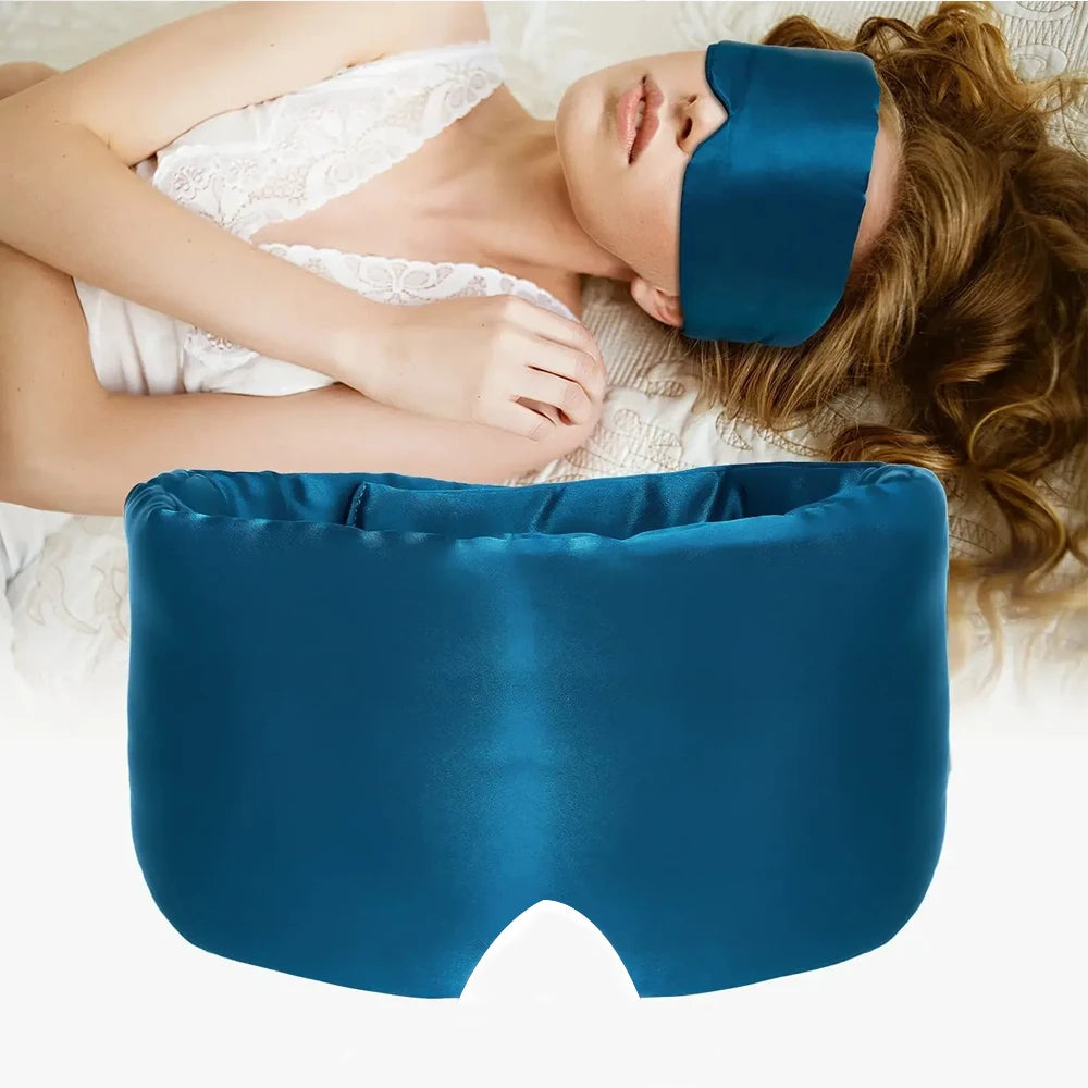 Mulberry Silk Sleeping Mask – Soft Padded Light-Blocking Eyeshade for Travel & Rest