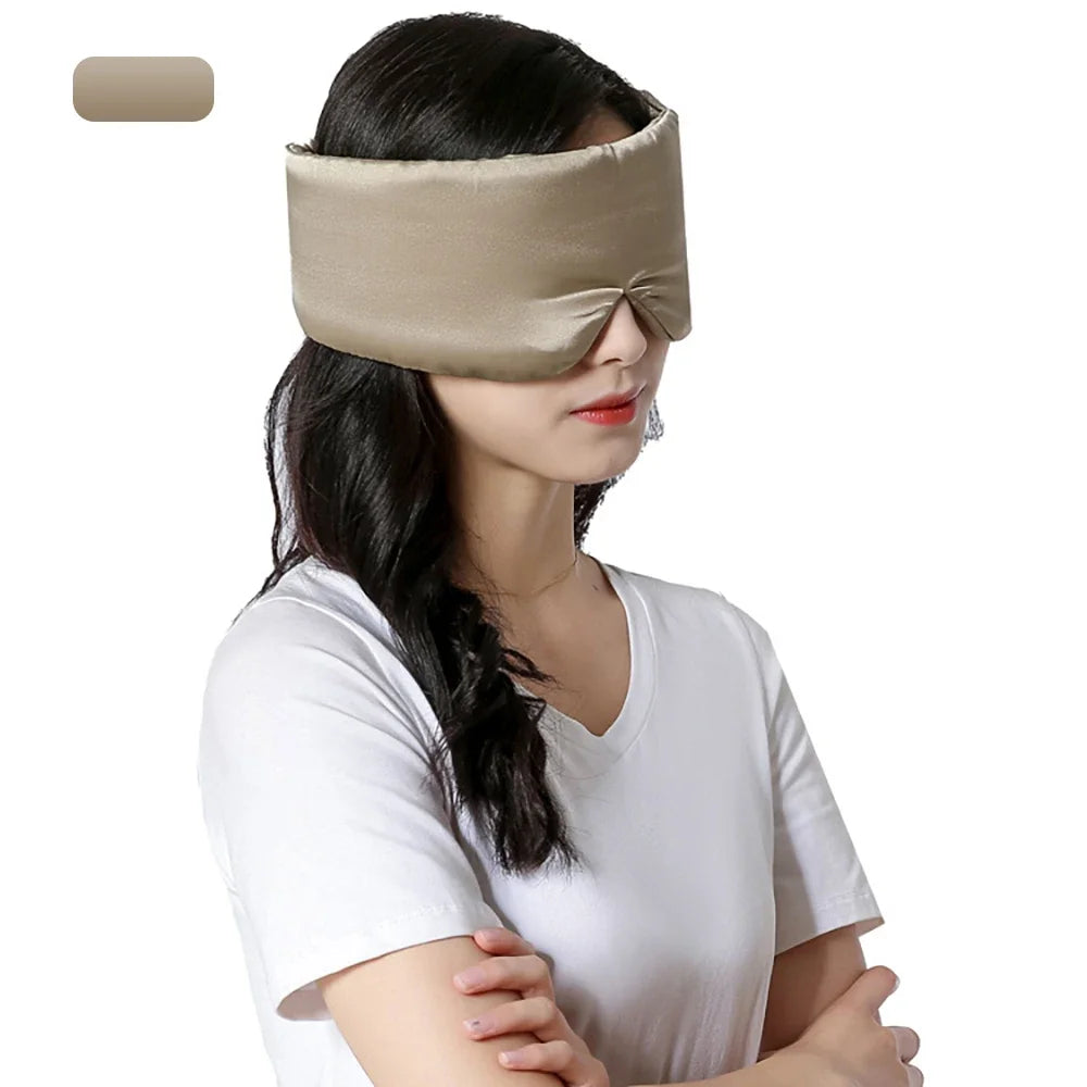 Mulberry Silk Sleeping Mask – Soft Padded Light-Blocking Eyeshade for Travel & Rest