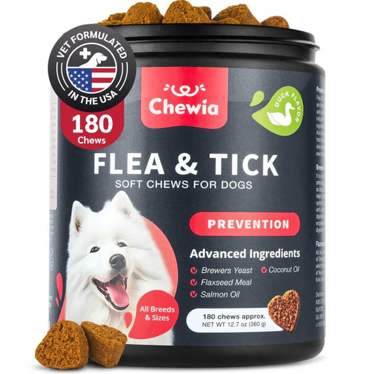 Dog Flea & Tick Prevention Chews – Natural Soft Treats