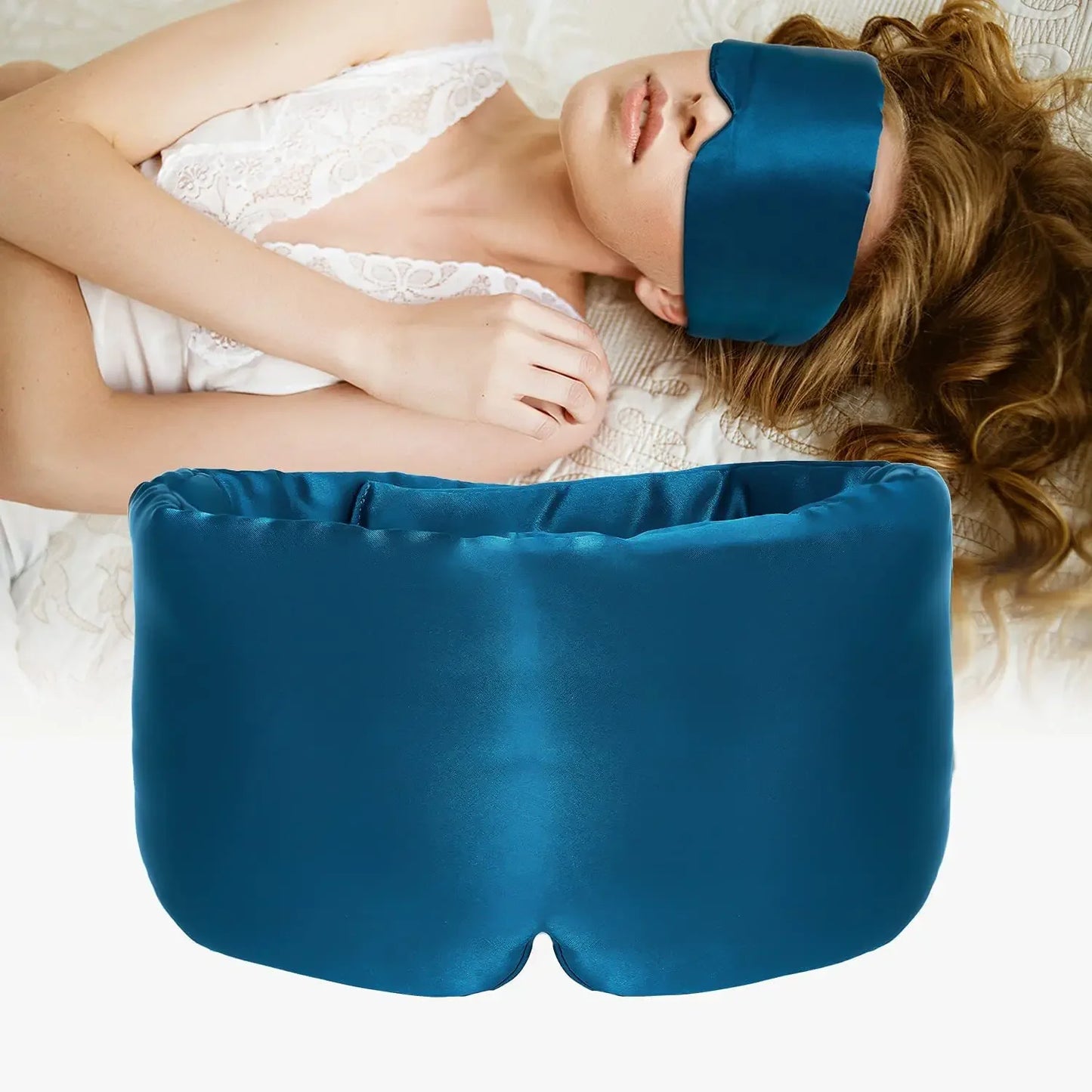 Mulberry Silk Sleeping Mask – Soft Padded Light-Blocking Eyeshade for Travel & Rest