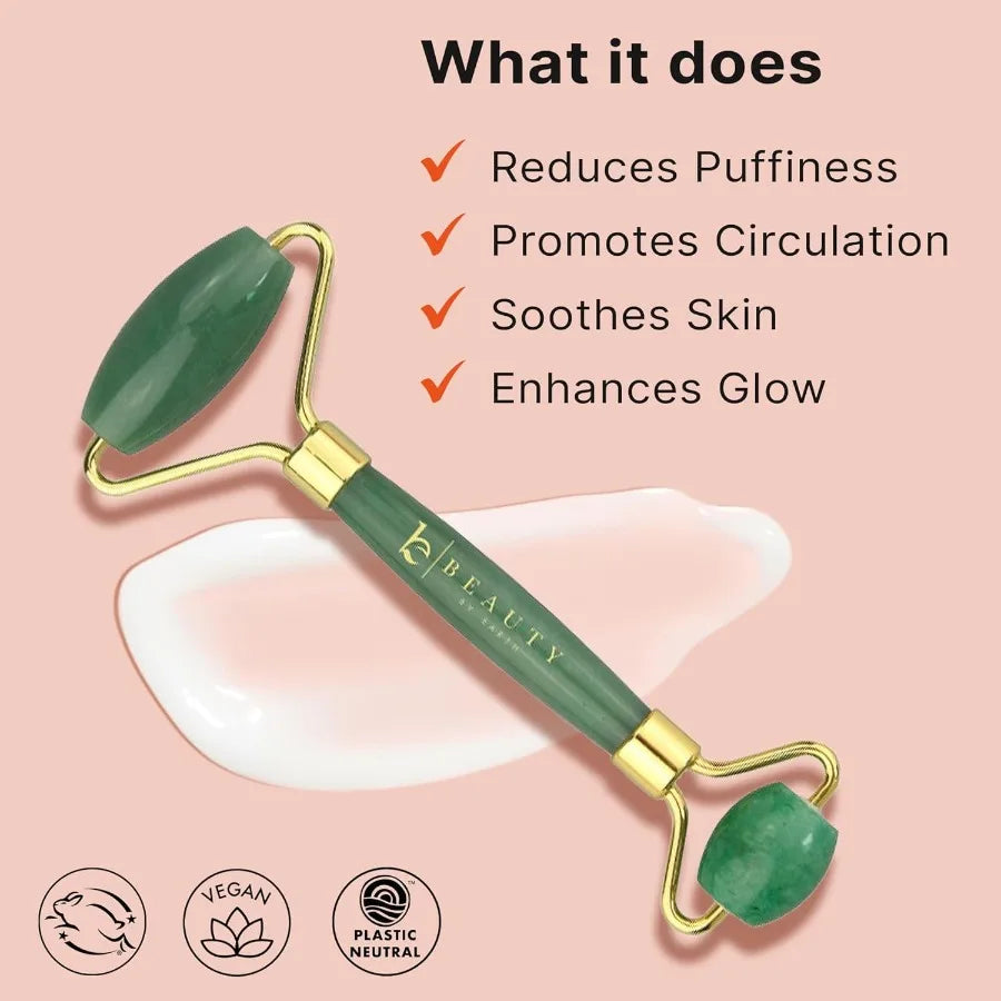 Jade Roller for Face – Anti-Wrinkle & Eye De-Puffing Massager