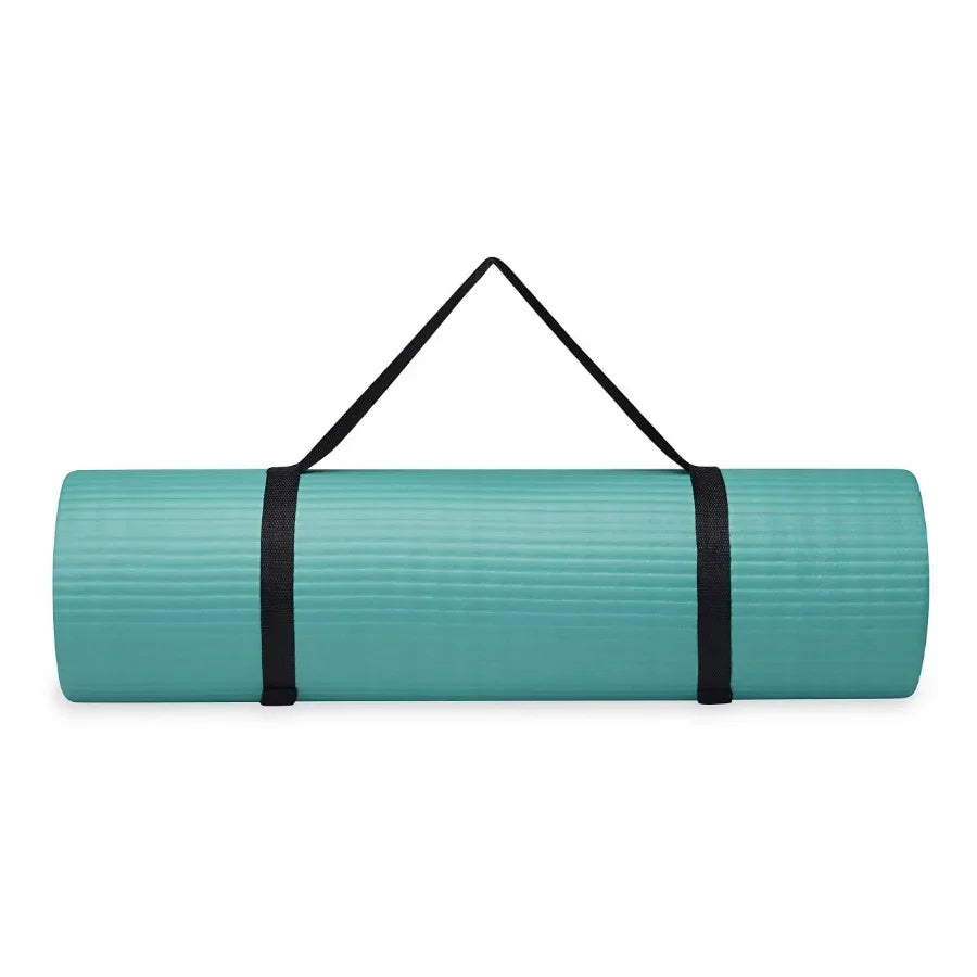 Essentials Thick Yoga Mat – 72"x24"x0.5" with EasyCinch Carrier Strap