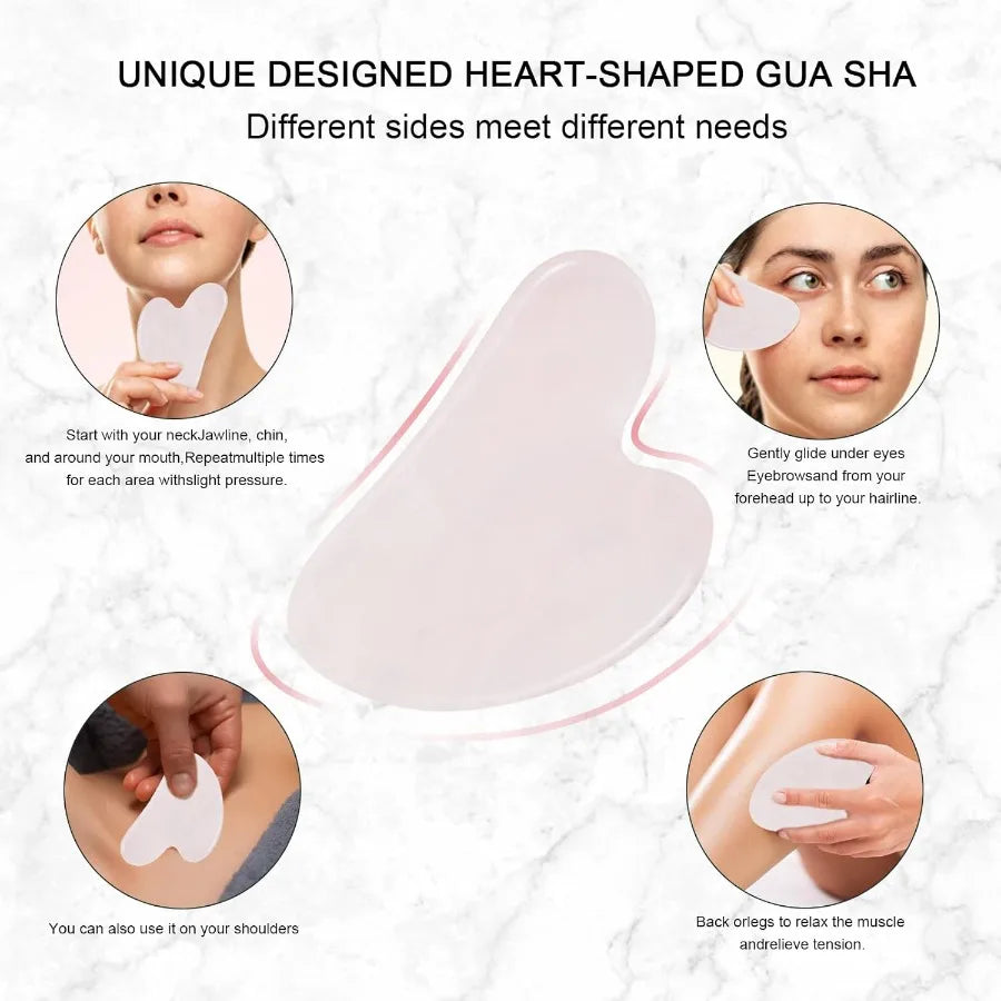 Jade Roller & Gua Sha Facial Massager – Anti-Puffiness & Skin Care Tool