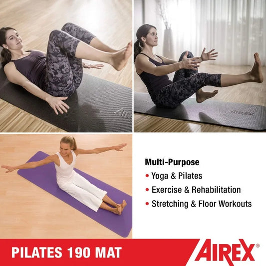 AIREX Pilates 190 Exercise Mat – Yoga, Rehab & Balance Training