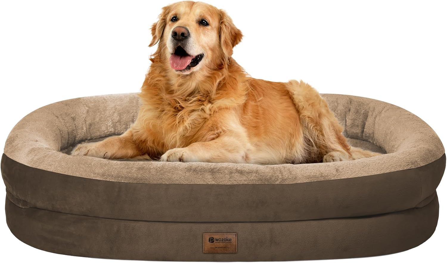 PawLuxe™ XL Orthopedic Dog Bed – Waterproof Memory Foam with Bolsters (Coffee)