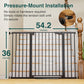 36" Extra Tall Baby Gate for Stairs, 29.7-54.2" Extra Wide Dog Gate for Doorways Hallways, Pressure Mounted Child Gate for Wide Opening, Auto Close Personal Safety for Babies and Pets, Black