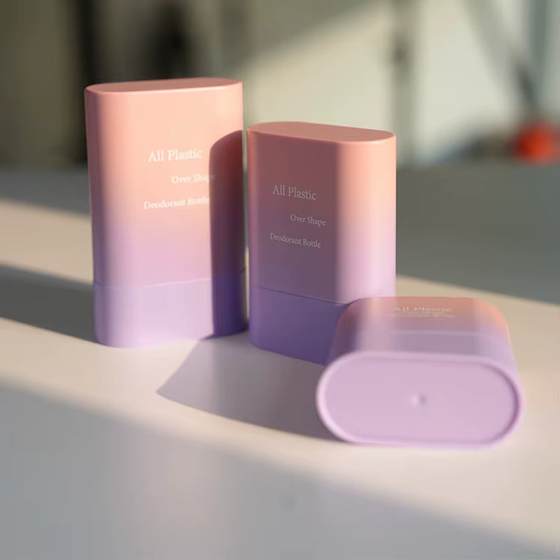 Hot Selling All Plastic Empty Oval Sunscreen Stick Tube Solid Deodorant Containers Recyclable Relief Stick Tube