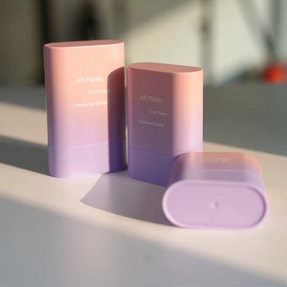 Hot Selling All Plastic Empty Oval Sunscreen Stick Tube Solid Deodorant Containers Recyclable Relief Stick Tube