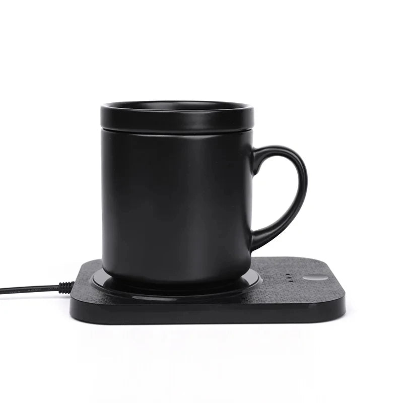 USB Wireless Charging Cup Warmer Pad Coffee Milk Tea Water Mug Heater 3 Gear Temperature Heating Coaster for Home Office Cup Mat