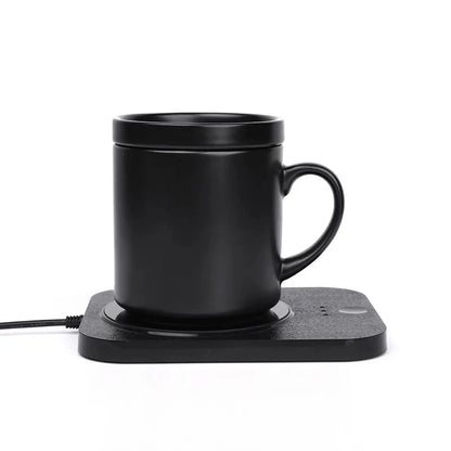 USB Wireless Charging Cup Warmer Pad Coffee Milk Tea Water Mug Heater 3 Gear Temperature Heating Coaster for Home Office Cup Mat